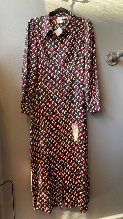 Bus Stop Button Front Maxi Dress