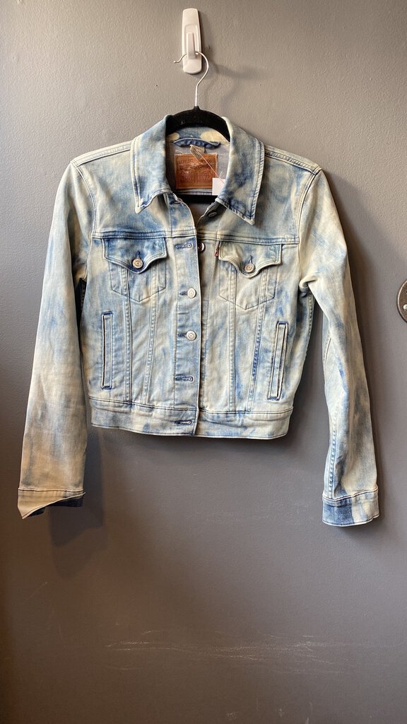 Acid Wash Stretch Denim Jacket