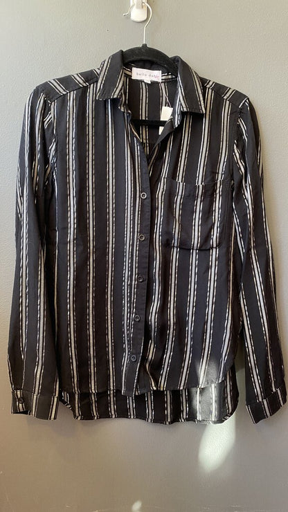 Striped Metallic Button Up