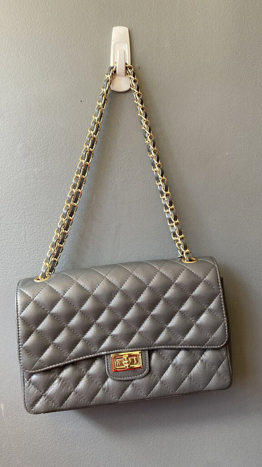 Quilted Leather Chain Bag