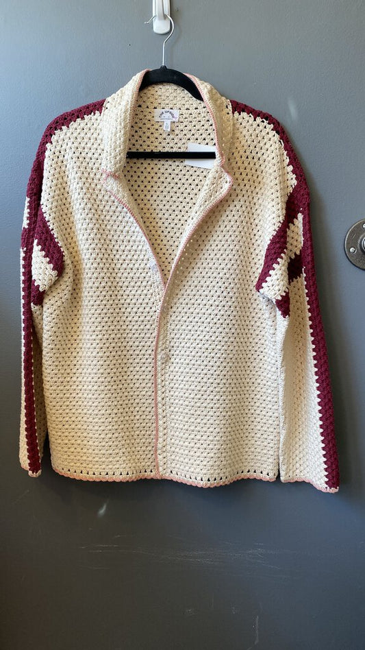 Crochet Colorblock Cardigan