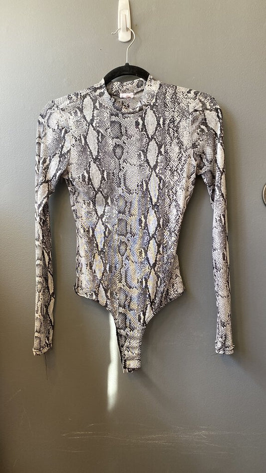 Semi Sheer Python Bodysuit