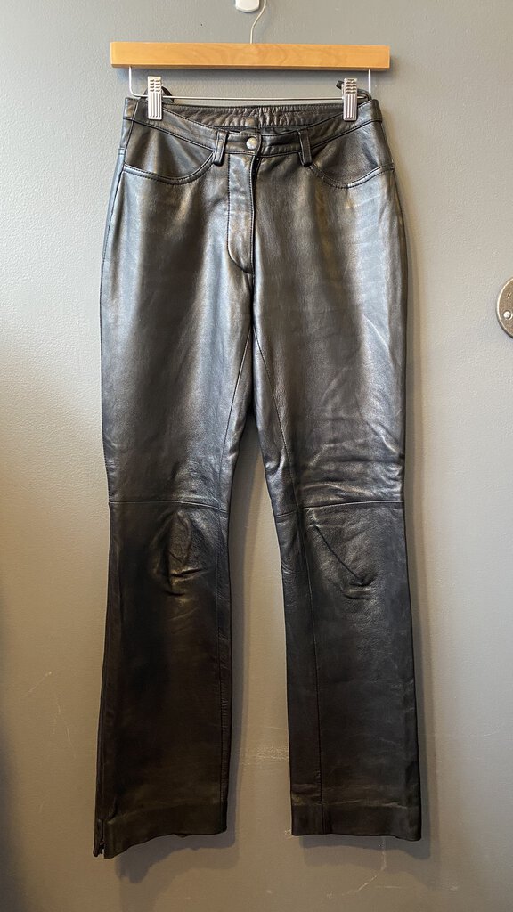 Leather Straight Pants