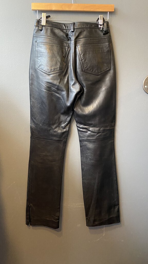 Leather Straight Pants