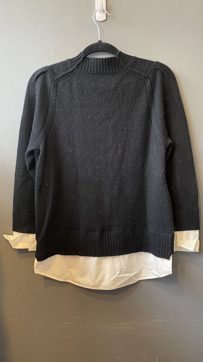 Wool Cashmere Shirt Tail Layered Sweater