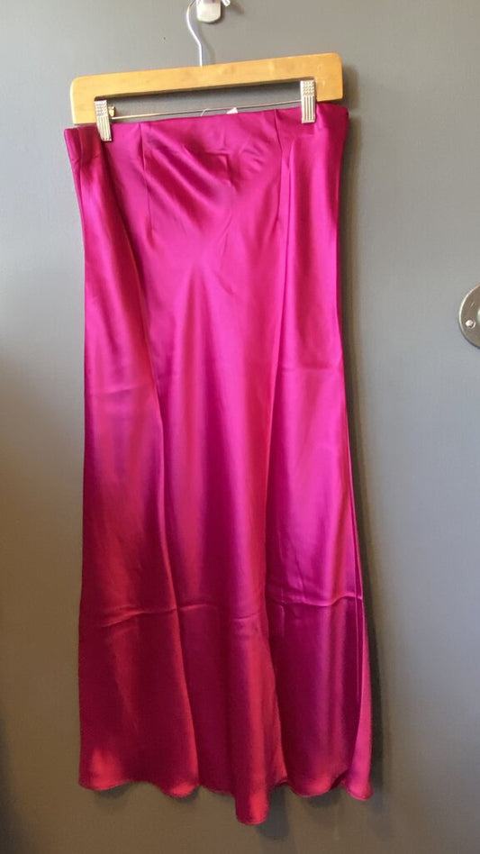 Satin Slip Midi Skirt