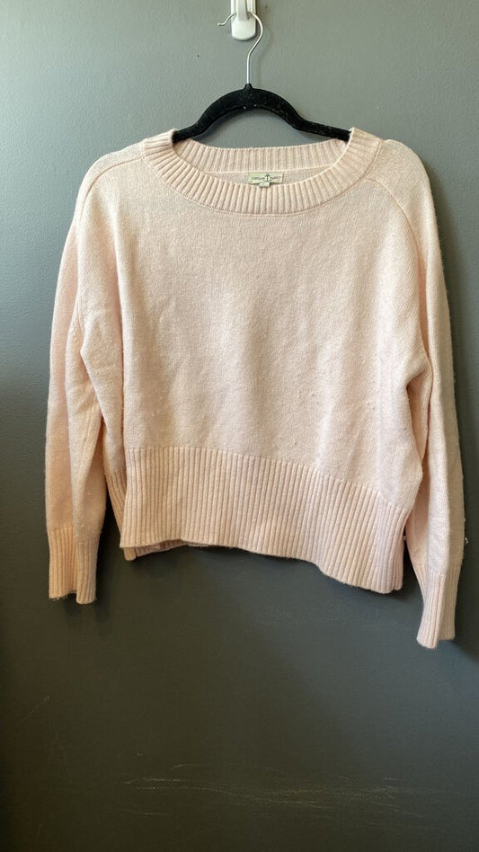 Crop Cashmere Crewneck Sweater