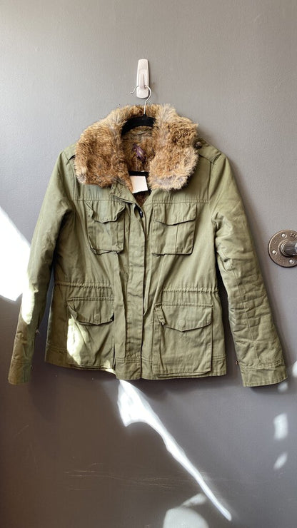 Rabbit Fur Interior Utility Jacket