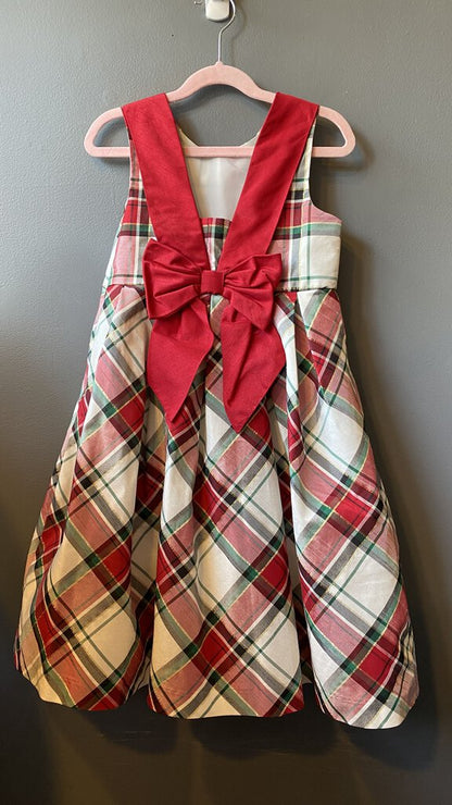 Plaid Bow Back Dress