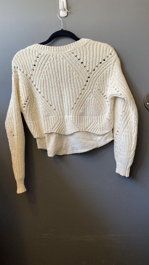 Crop Cableknit Sweater