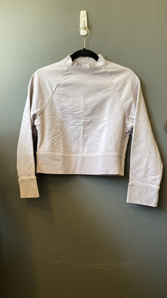 Mockneck Crop Crewneck Sweatshirt