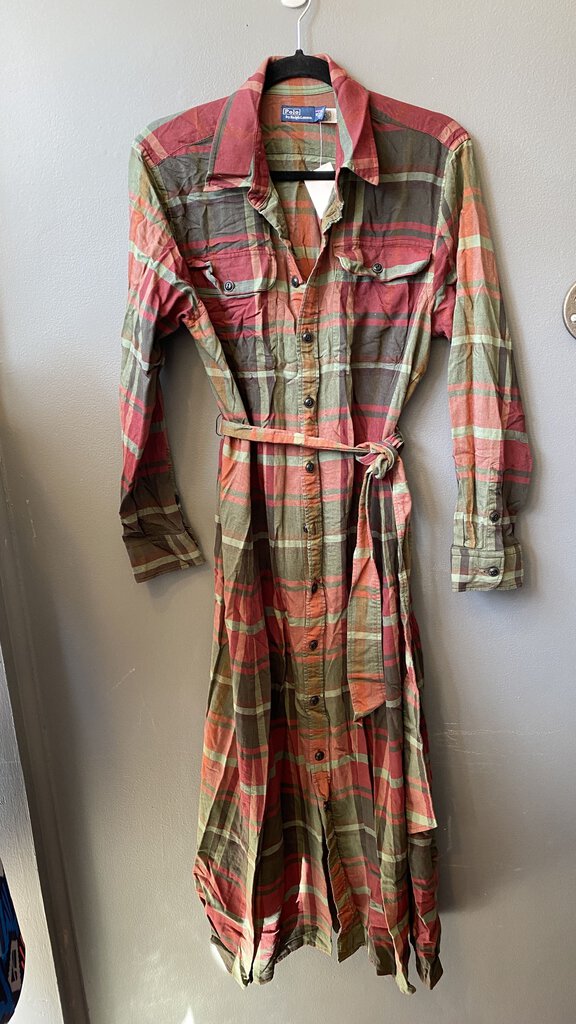 Plaid Flannel Midi Shirtdress