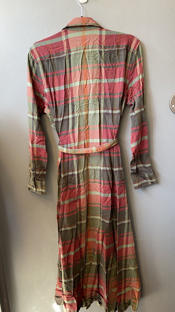 Plaid Flannel Midi Shirtdress