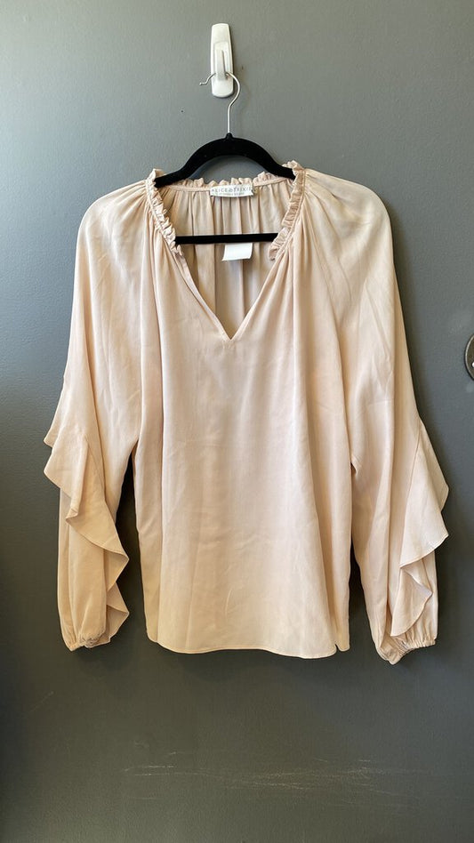 Matte Silk Pleat Neckline Blouse