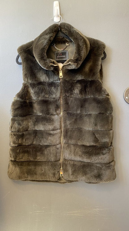 Rex Fur Paneled Side Zipper Vest