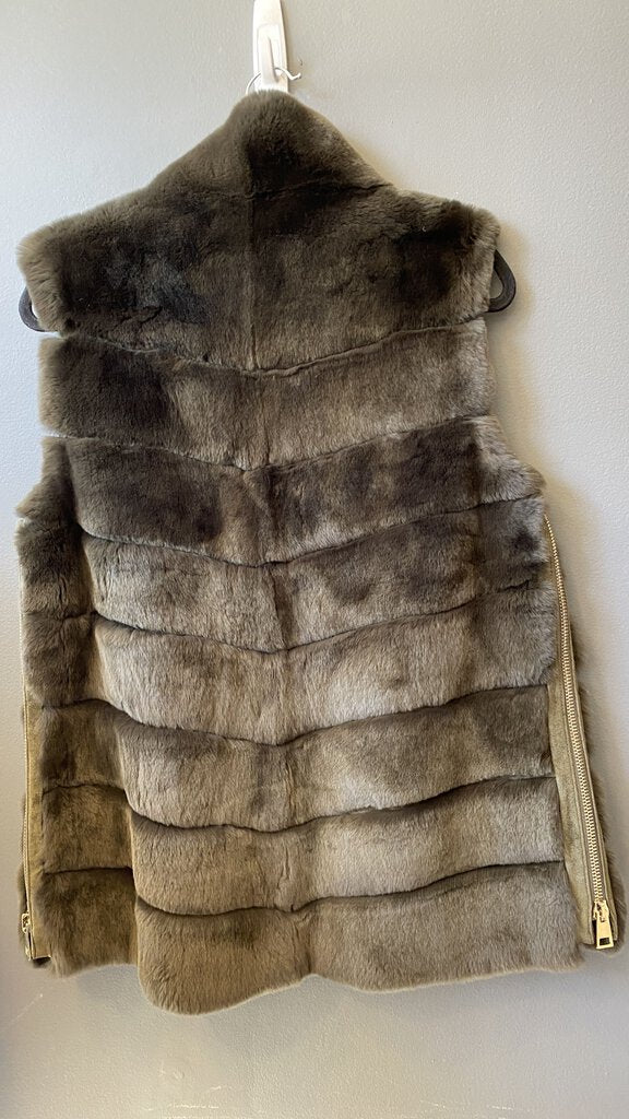 Rex Fur Paneled Side Zipper Vest