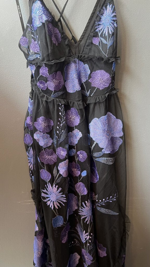 Sheer Floral Maxi Dress