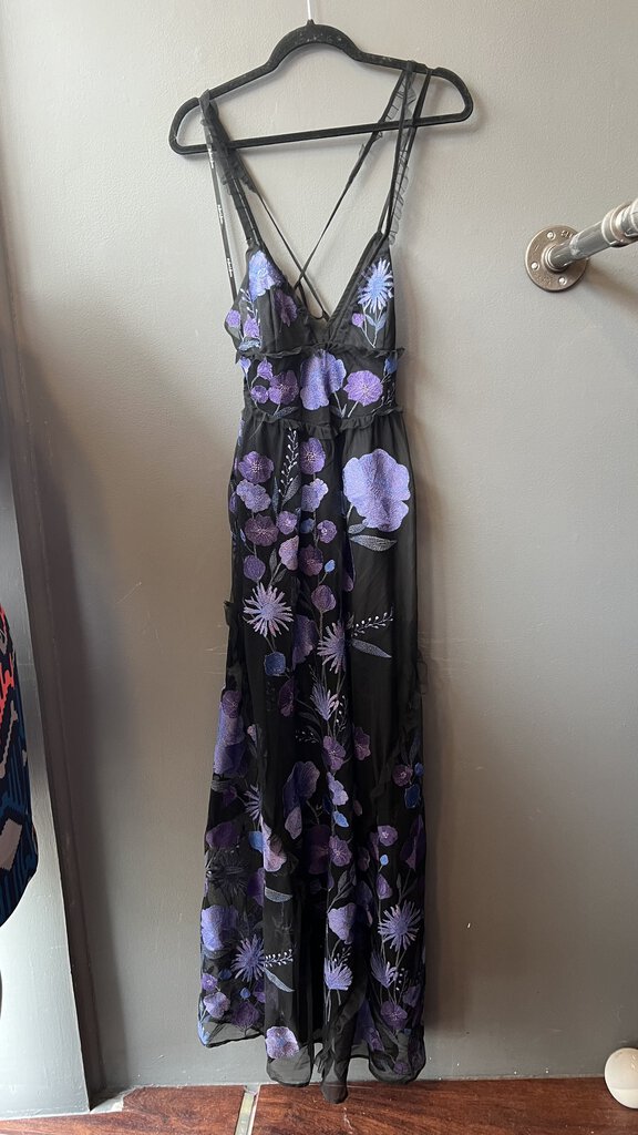 Sheer Floral Maxi Dress