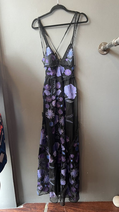 Sheer Floral Maxi Dress