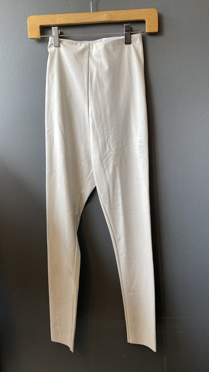 Faux Leather White Leggings