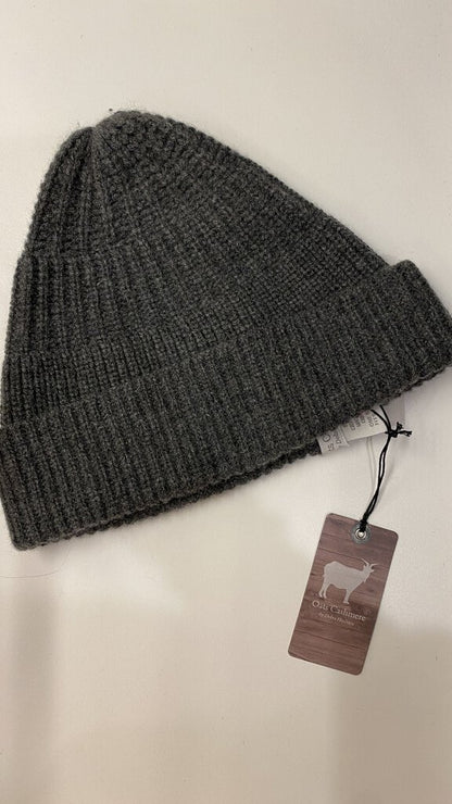 Ribbed Cashmere Beanie Hat