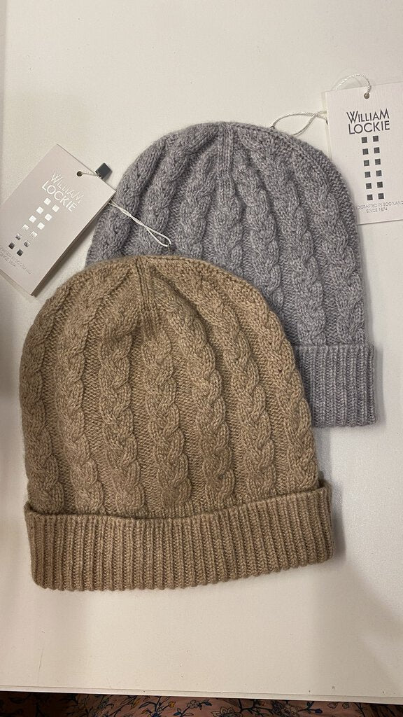 Cableknit Cashmere Beanie Hat