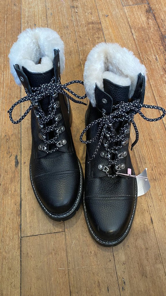 Shearling Lace Up Boots