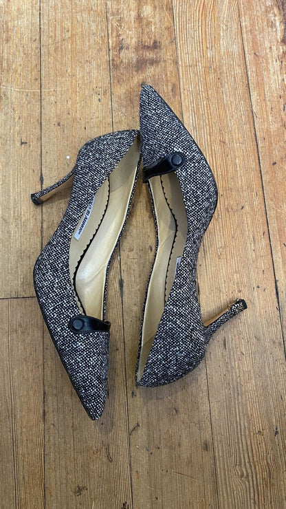 Tweed Pointed Pumps