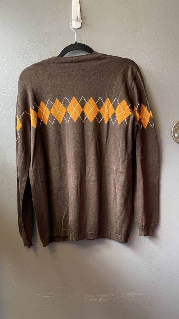 Vintage Merino Argyle Cardigan (40)