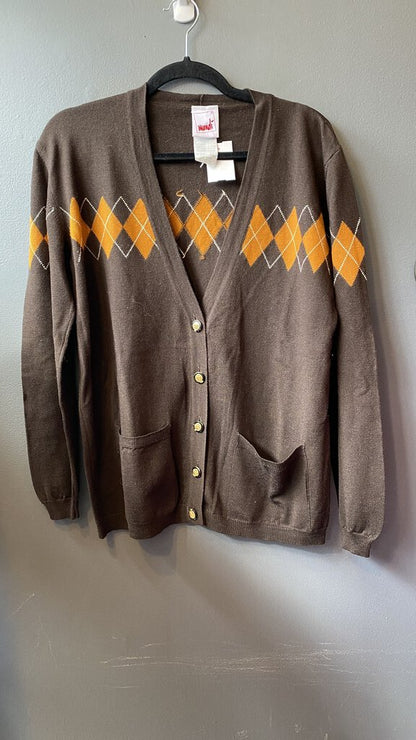 Vintage Merino Argyle Cardigan (40)