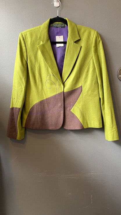 Petite Wool Colorblock Blazer