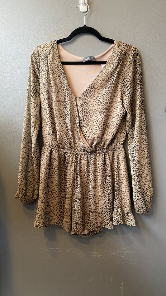 Leopard Surplice Romper