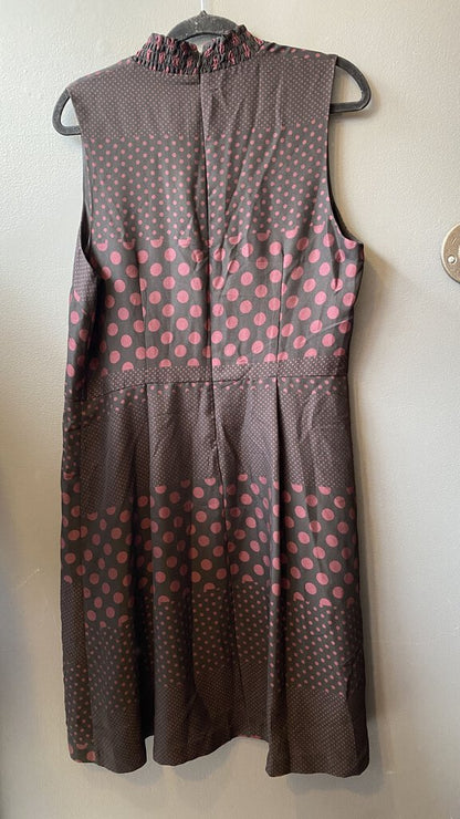 Polka Dot High Neck Midi Dress