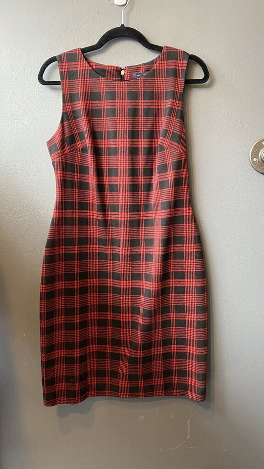 Glen Plaid Knit Shift Dress