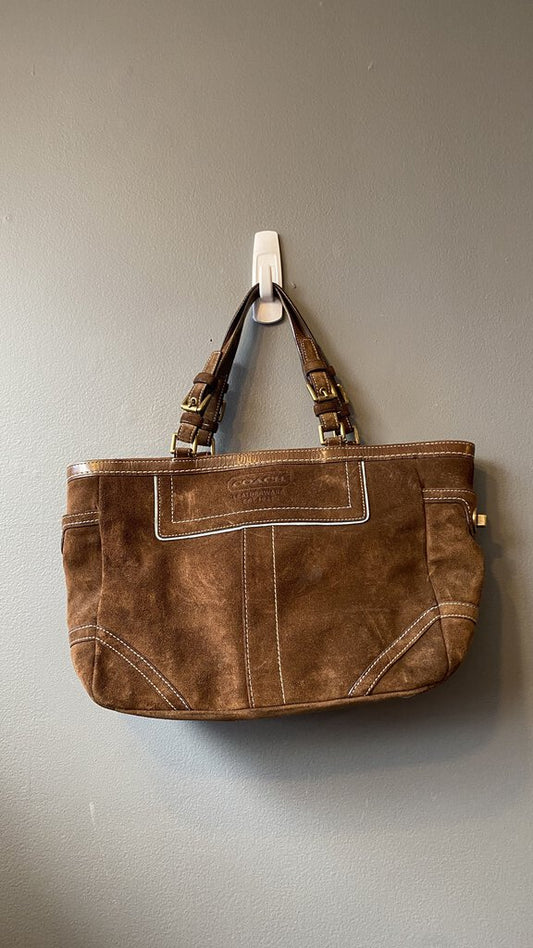 Suede Vintage Shoulder Tote