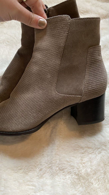 Waterproof Suede Heeled Booties