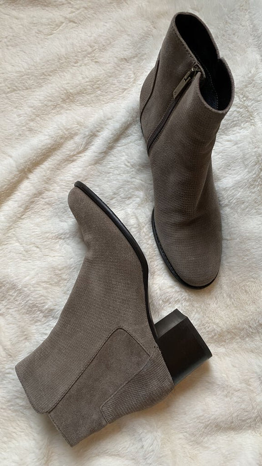 Waterproof Suede Heeled Booties