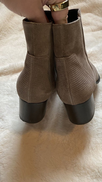 Waterproof Suede Heeled Booties