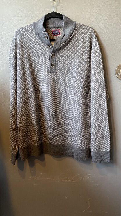 Merino Herringbone Henley Sweater