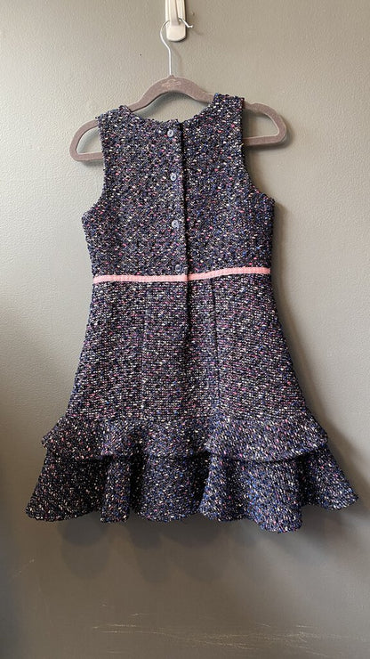 Tweed Ruffle Hem Dress