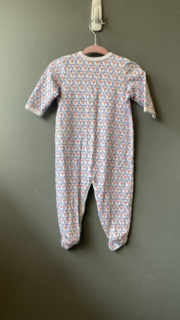 Pima Cotton Flamingo Footie Onesie