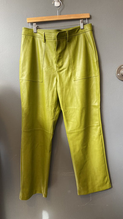 Faux Leather Straight Pants