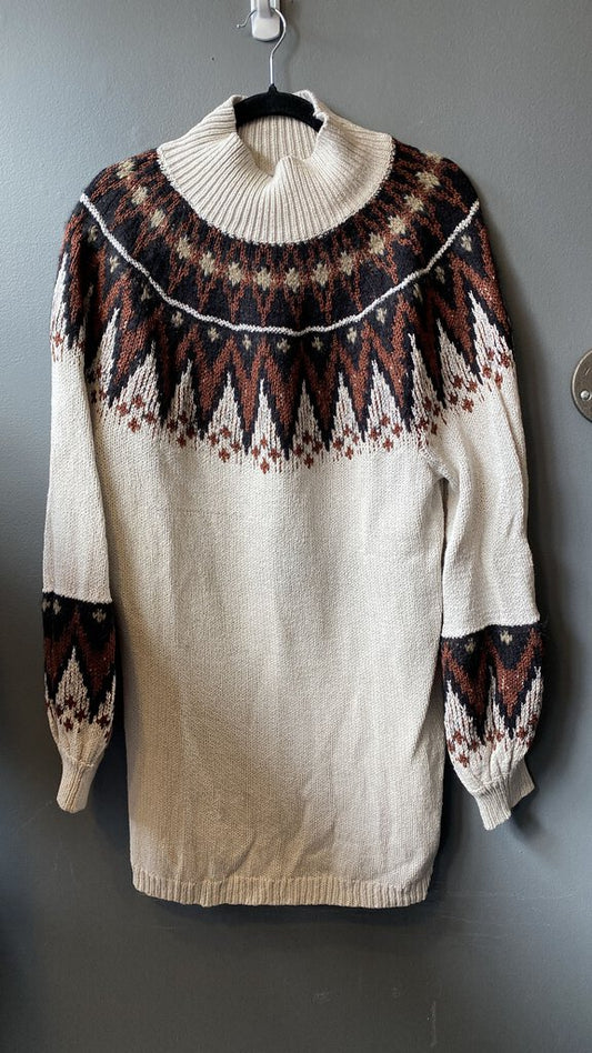 Fair Isle Sweater Mini Dress