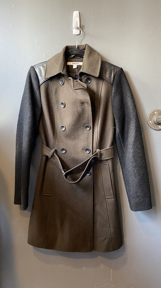 WoolBlend Belted Peacoat