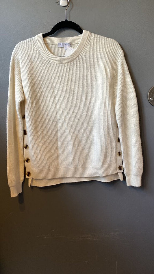 Ribbed Button Side Cashmere Sweater