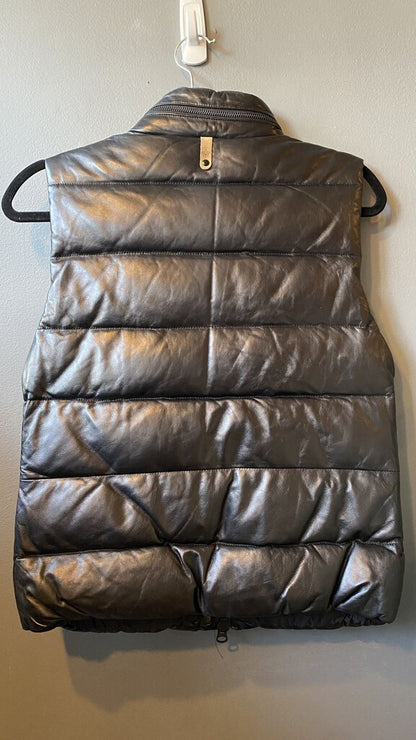 Leather Puffer Vest