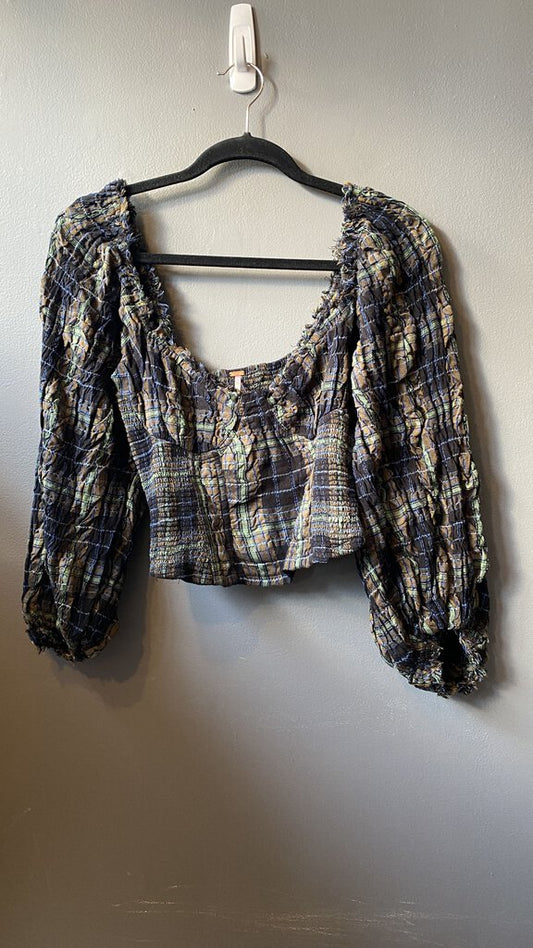 Plaid Smocked Crop Top