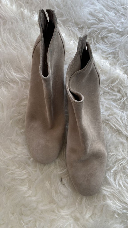 Suede Block Heel Booties