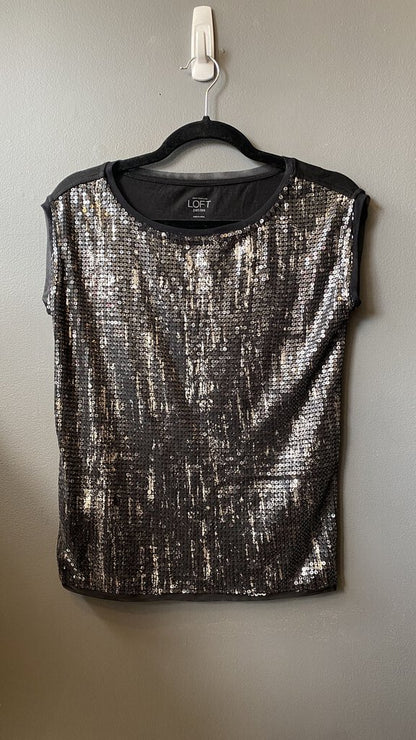 Petite Sequin Wide Tank