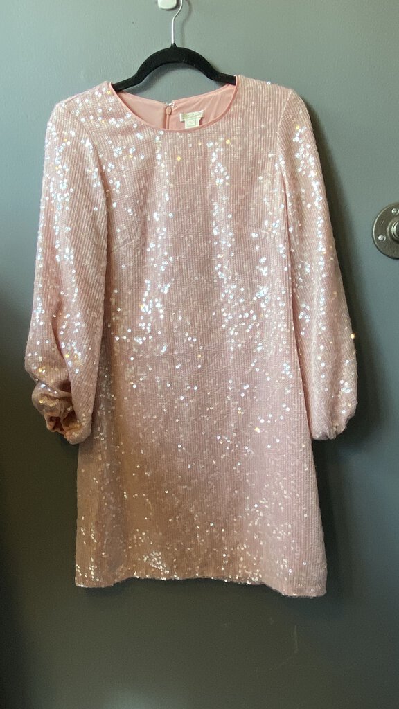 Sequin Bubble Sleeve Sheath Dress